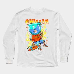 SKATE AND CHILL Long Sleeve T-Shirt